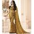 Samarth Fab Yellow Color Georgette Festive Wear Party Wear Casual Wear Wedding Wear Mix  Match Lace Work Plain Printed Contrast Bordered Bollywood Style Free Size With Blouse Designer Saree
