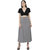 BuyNewTrend Black N White Hosiery Lycra Striped Asymmetrical Skirt For Women