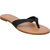 Flora Comfort Black Flat Sandal For Women