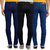 Waiverson Multicolor Cotton Regular Fit Casual Mid Rise Jeans For Men Pack of 3