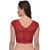 Hothy Women's Maroon Bralette Padded Blouse (Removel Pads)