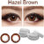 TruOm Hazel Brown Colour Monthly(Zero Power) Contact Lens Pair