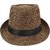 Tahiro Beige And Brown Cotton Fedora Hat - Pack Of 2