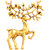 Mahi Traditional Gold Plated Deer Shirt Stud/Brooch Pin for mens  Womens  BP1101008G