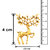 Mahi Traditional Gold Plated Deer Shirt Stud/Brooch Pin for mens  Womens  BP1101008G