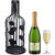 AK INTERNATIONAL'S Handcrafted Wrought Iron Wine Bottle Container - Black