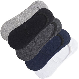 Pack of 5 Cotton Loafer Socks by Concepts - Black, Grey, Dark Grey, Navy, White