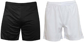 Combo Sports Shorts Pack 2 Black and White Sports Shorts and Gym Shorts