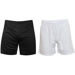 Combo Sports Shorts Pack 2 Black and White Sports Shorts and Gym Shorts
