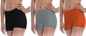 The Blazze Women's Seamless Spandex Boyshort Underskirt Pant Short Leggings Pack Of 3