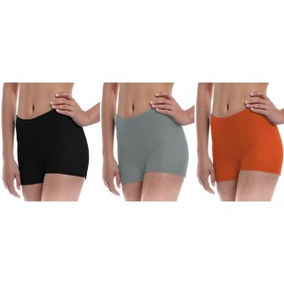 The Blazze Women's Seamless Spandex Boyshort Underskirt Pant Short Leggings Pack Of 3