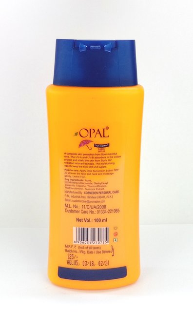 opal sunscreen lotion spf 30