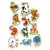 SHRIBOSSJI Wooden Animals Puzzle Tray with Colorful Pictures Learning Board