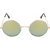 Arzonai Golden Hammond Round UV Protection Sunglasses For Men & Women [MA-040-S19 ]