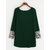 Westrobe Women Teal Green Contrast Sequin Cuff Top