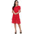 Nice Queen Red Color, Half Sleeve, Round Neck, Trendy Dress for Girl's and Women's
