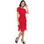 Nice Queen Red Color, Half Sleeve, Round Neck, Trendy Dress for Girl's and Women's