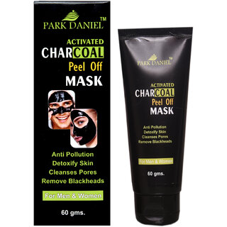 Park Daniel Activated Charcoal peel off Mask- For Black head Removal, Deep Cleansing  Instant Glow(60 gms)