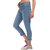 Code Yellow Women's Sky Blue Solid Mid Waist Jeans