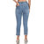 Code Yellow Women's Sky Blue Solid Mid Waist Jeans