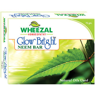 Wheezal Glow Bright Neem Bar 75 g each Pack of 475gX4 , 300 g