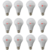 Alpha Combo of 9 Watt LED Bulb pack of 12 with One Year Replacement Warranty