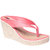 MSC Women Synthetic Pink wedges