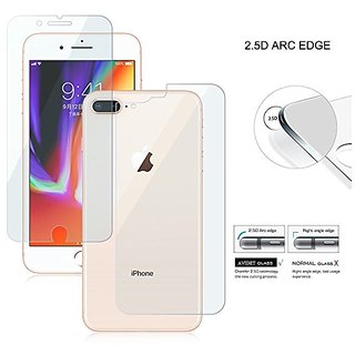 0.3 Mm Nano Technology German Schott Glass Front  Back Tempered Glass Screen Protector Guard For Apple iPhone 8 PLUS/8S PLUS By RSC POWER+
