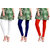 Omikka Stylish Women's Popular 160 GSM Stretch Bio-Wash Churidar Leggings - Regular and 20+ Best Selling Colors Pack of 3 (Free Size)