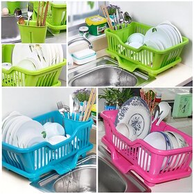 Kitchen Plastic Draining Tray Dish Drainer Drying Rack Tray Sink Holder Basket