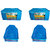 ADWITIYA Combo- Plain Nonwoven 2 Pcs Saree and 2 Pcs Blouse Salwar Suit Shirt Jeans Bedsheet Garment Cloth Cover (Blue)