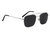 Royal Son Unisex Black Square UV Protection Sunglasses
