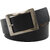 Winsome Deal Black Leatherite Pin-Hole Buckle Belt For Men