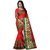 Satyam Weaves Women's Ethnic Wear Banarasi Cotton Silk Red Colour Saree.