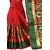 Satyam Weaves Women's Ethnic Wear Banarasi Cotton Silk Red Colour Saree.