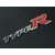Type R 3D Logo Metal Chrome Black  Red Badge Sticker for All Bike Car
