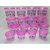 Sagar Airtight With Twister Plastic Containers Set of 16 PCS (2400ml, 1600ml, 800ml, 400ml) Pink