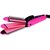3 in 1 Electric Hair Styler - Hair Straightener, Hair Curler and Hair Crimper in one - NHC 8890 (Pink)