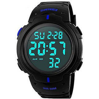 idivas 108  NEW Readeel Simple Sport Watch Display Watch Outdoor Men Watch Student Multifunction Digital Watch,Blue 6 MONTH WARRANTY
