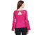 Texco Women Fuchsia pink Cotton jersey Regular Lace Top