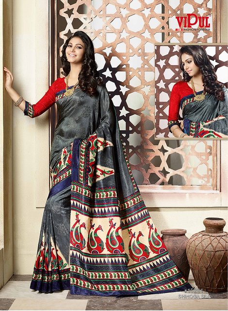 VIPUL JULIET CHIFFON BARFEE SILK SAREE Stunning catalog Rehmat Boutique