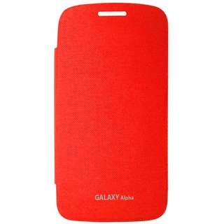 TBZ Flip Cover Case for Samsung Galaxy Alpha -Red