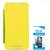 TBZ Flip Cover Case for Samsung Galaxy S5 with Tempered Screen Guard -Yellow