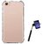 TBZ Transparent Bumper Corner TPU Case Cover for Vivo Y71 with Selfie Stick Monopod with Aux
