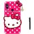 TBZ Cute Hello Kitty Soft Rubber Silicone Back Case Cover for Vivo V9 with Stylus -Magenta