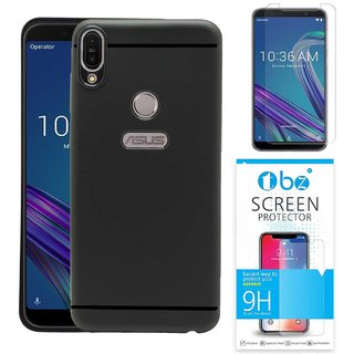 TBZ Soft TPU Back Case Cover for Asus Zenfone Max (M1) ZB555KL with Tempered Screen Guard -Black