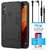 TBZ Tough Dual Protection Layer Hybrid Kickstand Back Case Cover for Vivo V9 with Earphone and Tempered Screen Guard -Black