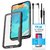 TBZ Transparent Back with Soft Bumper Case Cover for OnePlus 6 with Earphone and Tempered Screen Guard - Black