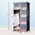 House of Quirk Multi Use DIY Plastic 5+1 Cube Organizer, Bookcase, Storage Cabinet, Wardrobe Closet (Black)