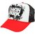 DRUNKEN Linkin Park Printed Men's Mesh Snapback Baseball Cap For Hunting Fishing Outdoor Activities Red and Black Freesize